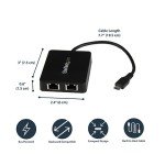 StarTech USB-C Dual Gigabit Ethernet Adapter