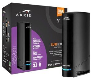 ARRIS G20 Cable Modem Router Combo - WiFi 6