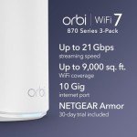 NETGEAR Orbi BE21000 Tri-Band Mesh WiFi 7