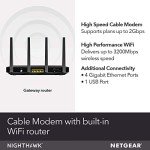 NETGEAR Nighthawk C7800 WiFi Router Modem Combo