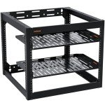 ECHOGEAR 10U Wall Mount Network Rack with Shelves