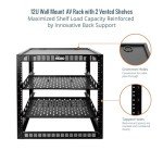 TECMOJO 12U Open Frame Network Rack with Shelves