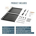 TECMOJO 12U Open Frame Network Rack with Shelves