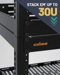 ECHOGEAR 10U Wall Mount Network Rack with Shelves