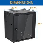 Tedgetal 12U Wall Mount Server Rack Cabinet