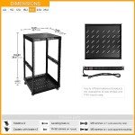 RIVECO OFCO 18U Rolling Network Rack with Shelf