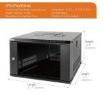 Tecmojo 6U Wall Mount Server Cabinet with Lockable Door