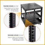 RIVECO 9U Rolling Network Rack with Power Strip