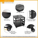RIVECO 9U Rolling Network Rack with Power Strip