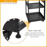 RIVECO 9U Rolling Network Rack with Power Strip