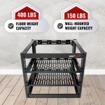 Vivlly 10U Open Frame Rack for Servers and Networking