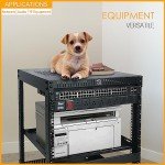 RIVECO 9U Rolling Network Rack with Power Strip