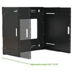 NavePoint 9U Extendable Wall Mount Network Rack