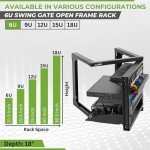 NavePoint 6U Wall Mount Server Rack - Black