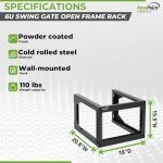 NavePoint 6U Wall Mount Server Rack - Black