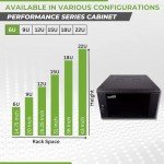 NavePoint 6U Wall Mount Server Rack with Glass Door