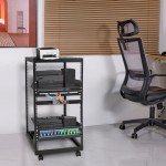 VEVOR 20U Adjustable Server Rack with Wheels
