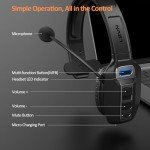 LEVN Bluetooth Headset with AI Noise Cancelling