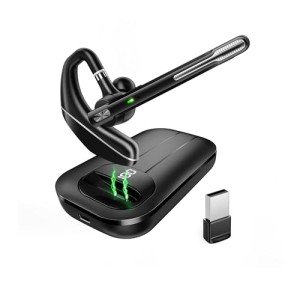 Wireless Bluetooth Headset with Dual-Mic and Charging Case