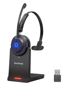 Rownfusny Wireless Noise-Canceling Headset with USB & Bluetooth