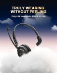 Rownfusny Noise-Canceling Wireless Headset with Bluetooth