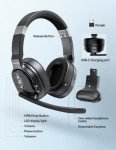 TECKNET Noise Cancelling Bluetooth Headset for Work