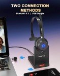 Rownfusny Noise-Canceling Wireless Headset with Bluetooth