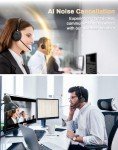 Rownfusny Noise-Canceling Wireless Headset with Bluetooth
