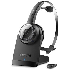 LEVN Bluetooth 5.0 Wireless Headset with AI Noise Cancelling