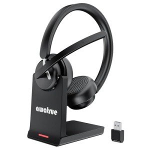 Bluetooth 5.3 Wireless Headset with AI Noise Cancelling
