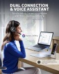 Bluetooth 5.3 Wireless Headset with AI Noise Cancelling