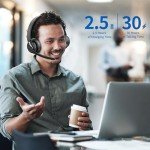 Bluetooth 5.3 Wireless Headset with AI Noise Cancelling