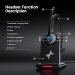 JIAMQISHI Bluetooth Noise Cancelling Wireless Headset