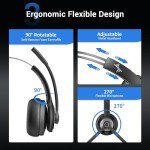 JIAMQISHI Bluetooth Noise Cancelling Wireless Headset