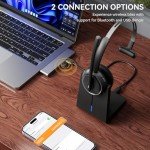 SKYCOMET Wireless Headset with AI Noise Cancellation