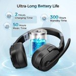 Wireless Bluetooth Headphones with 200-Hour Battery