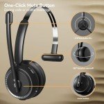 SKYCOMET Wireless Headset with AI Noise Cancellation