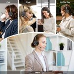SKYCOMET Wireless Headset with AI Noise Cancellation