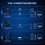 RYR Wireless Gaming Headset with 3D Surround Sound