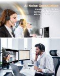 Rownfusny Wireless Stereo Headset with Noise-Canceling