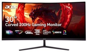 Acer Nitro 29.5" Curved Gaming Monitor, 200Hz