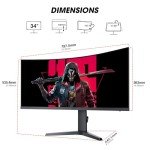 34-Inch Curved Ultrawide Gaming Monitor, 165Hz