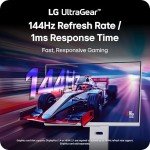 LG 32G810SA-W 32-inch Ultragear 4K UHD (3840 x 2160) IPS Gaming Monitor, 144Hz, 1ms, NVIDIA G-Sync Compatible, AMD FreeSync Premium, VESA DisplayHDR 400, HDMI, DisplayPort, USB Type-C, White