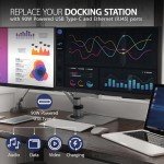 ViewSonic VG2455_56A_H2 24 Inch Dual Pack Head-Only 1080p IPS Monitors with USB C 3.2 with 90W Power Delivery, Docking Built-In, HDMI, VGA for Home and Office