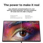 HP Z32k G3 USB-C 32 Inch Computer Monitor 4K UHD 60Hz IPS Ultrawide 400nits 5ms Tilt Swivel Pivot VESA Mountable HDMI USB-C USB Hub DisplayPort Thunderbolt Office Desktop PC Monitor, 50U19AA (Renewed)