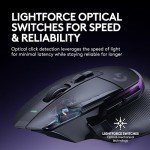Logitech G502 X Plus Lightspeed Wireless Optical Mouse - LIGHTFORCE hybrid switches, LIGHTSYNC RGB, HERO 25K gaming sensor, compatible with PC - macOS/Windows - Black