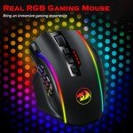 Redragon Wireless Gaming Mouse, MMO Gaming Mouse UP 16,000 DPI, 16 Macro Programmable Buttons, RGB Rechargeable Gaming Mouse with 12 Side Buttons, 70Hrs for PC Laptop MOBA FPS, M901P-KS