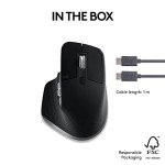 Logitech MX Master 3S for Mac - Wireless Bluetooth Mouse with Ultra-Fast Scrolling, Ergo, 8K DPI, Quiet Clicks, Track on Glass, Customization, USB-C, Apple, iPad - Space Grey