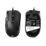 EVGA X15 MMO Gaming Mouse, 8k, Wired, Black, Customizable, 16,000 DPI, 5 Profiles, 20 Buttons, Ergonomic 904-W1-15BK-KR