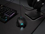 Corsair M65 RGB Ultra Tunable FPS Gaming Mouse Marksman 26,000 DPI Optical Sensor, Optical Switches, AXON Hyper-Processing Technology, Sensor Fusion Control, Tunable Weight System - Black